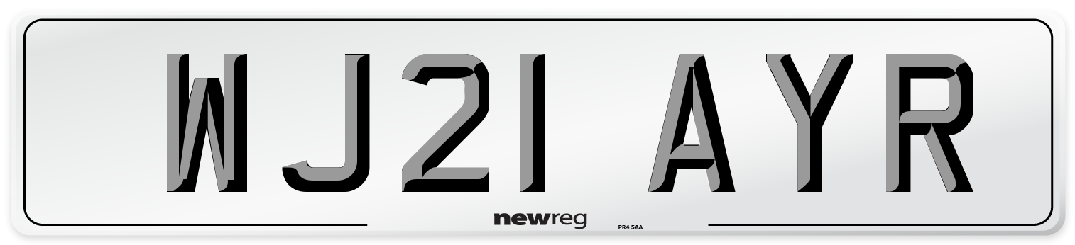 WJ21 AYR Number Plate from New Reg